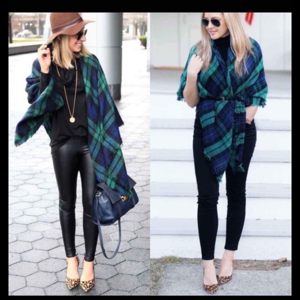 Scarf. Plaid scarf.